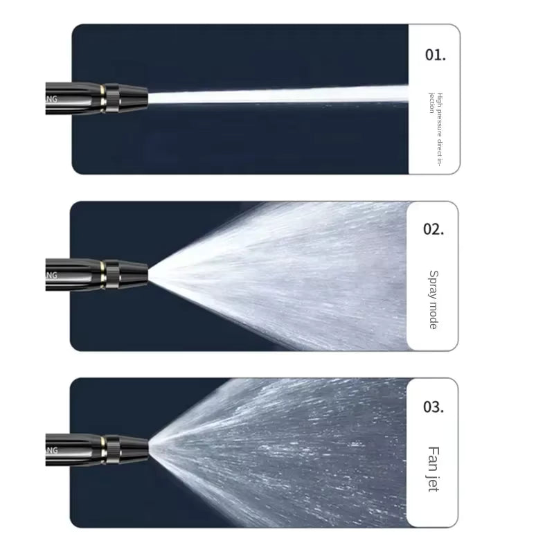 High-Pressure Water Gun Household Car Wash Water Black Car Wash Nozzle Diamond Water Car Wash Gun Watering Pipe